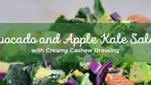Avocado and Apple Kale Salad with Creamy Cashew Dressing from The Healthy Apple Avocado and Apple Kale Salad with Creamy Cashew Dressing from The Healthy Apple