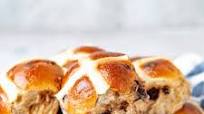 Spiced Chocolate Chip Hot Cross Buns Spiced Chocolate Chip Hot Cross Buns