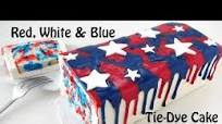 4th of July Dessert - Red, White and Blue Tie-Dye Cake 4th of July Dessert - Red, White and Blue Tie-Dye Cake