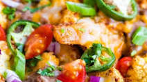 Cheesy Cauliflower Nachos Cheesy Cauliflower Nachos