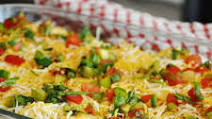 5 layer Mexican Bean Dip (vegetarian, gluten-free option) 5 layer Mexican Bean Dip (vegetarian, gluten-free option)