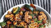 Mushroom Zucchini and Cannellini Beans Over Rice Mushroom Zucchini and Cannellini Beans Over Rice