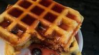 Blueberry Cornbread Waffles Blueberry Cornbread Waffles