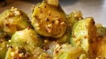 Brussels Sprouts with Maple-Mustard Sauce Brussels Sprouts with Maple-Mustard Sauce