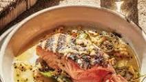 Crispy-Skinned Grilled Salmon with Whole Lemon–Sesame Sauce Recipe Crispy-Skinned Grilled Salmon with Whole Lemon–Sesame Sauce Recipe