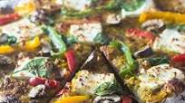 Indian Paneer Yellow Curry Pizza Indian Paneer Yellow Curry Pizza