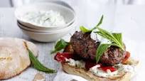 Lamb burgers with tzatziki Lamb burgers with tzatziki