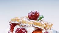 Waffles with Strawberries and Whipped Cream Waffles with Strawberries and Whipped Cream