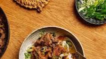 Gyūdon: Braised beef with onions and rice Gyūdon: Braised beef with onions and rice