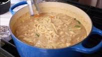 Knife-cut noodle soup with perilla seeds (Deulkkae-kalguksu: 들깨칼국수) Knife-cut noodle soup with perilla seeds (Deulkkae-kalguksu: 들깨칼국수)
