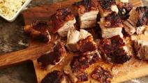 Crispy roast pork belly with egg fried rice Crispy roast pork belly with egg fried rice