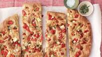 Roasted Red Pepper Focaccia With Goat Cheese Roasted Red Pepper Focaccia With Goat Cheese