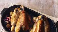 Braised guinea fowl with red cabbage and juniper shallots Braised guinea fowl with red cabbage and juniper shallots