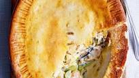 Hot-water crust chicken, leek and shiitake pie Hot-water crust chicken, leek and shiitake pie
