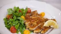 Quick Parm-crusted pork chops with an arugula & tomato salad Quick Parm-crusted pork chops with an arugula & tomato salad