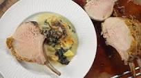 Beer-marinated rack of pork with Swiss-chard gratin Beer-marinated rack of pork with Swiss-chard gratin