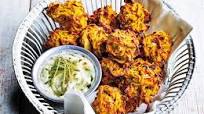 Baked onion bhajis Baked onion bhajis
