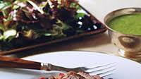 Grilled Steak over Black Beans with Chimichurri Sauce Grilled Steak over Black Beans with Chimichurri Sauce