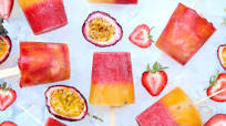 Strawberry passion fruit popsicles Strawberry passion fruit popsicles
