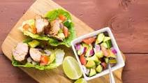 Pork Tenderloin Lettuce Cups With Avocado & Tomato Salsa Pork Tenderloin Lettuce Cups With Avocado & Tomato Salsa