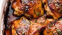 Honey Garlic Baked Chicken Thighs Honey Garlic Baked Chicken Thighs
