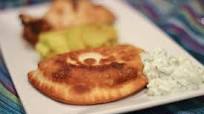 Spicy Chickpea Samosas With Raita Spicy Chickpea Samosas With Raita