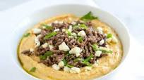 Hummus with Spiced Ground Beef, Feta and Mint Hummus with Spiced Ground Beef, Feta and Mint