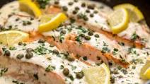 Creamy salmon piccata Creamy salmon piccata