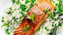 Honey-Glazed Salmon with Herbed Rice Honey-Glazed Salmon with Herbed Rice