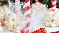 White Chocolate & Peppermint Christmas Popcorn Balls Recipe White Chocolate & Peppermint Christmas Popcorn Balls Recipe
