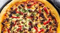 Sausage and Roasted Red Pepper Pizza Sausage and Roasted Red Pepper Pizza
