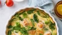 Crustless Salmon and Spinach Quiche Crustless Salmon and Spinach Quiche