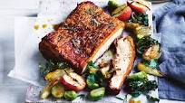 Crispy-skin pork belly with caramelised apples Crispy-skin pork belly with caramelised apples