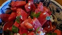 Watermelon Strawberry Caprese Salad Watermelon Strawberry Caprese Salad