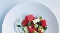 Watermelon and Cucumber Mint Tsatsiki Salad Watermelon and Cucumber Mint Tsatsiki Salad
