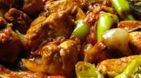 Sri Lankan devilled chilli chicken stir-fry. Sri Lankan devilled chilli chicken stir-fry.