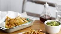 Fish, Slimming World chips and peas Fish, Slimming World chips and peas