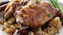 Roasted Turkey Thighs with Mushroom Stuffing Roasted Turkey Thighs with Mushroom Stuffing