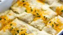 Chicken Enchiladas with White Sauce Chicken Enchiladas with White Sauce