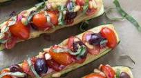Hummus Stuffed Zucchini Boats Hummus Stuffed Zucchini Boats