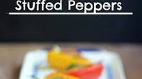 Roasted Red Pepper Hummus Stuffed Peppers #PepperParty Roasted Red Pepper Hummus Stuffed Peppers #PepperParty