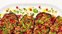 Stuffed Eggplant with Crispy Beef Stuffed Eggplant with Crispy Beef
