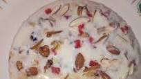 Semolina malai cake Semolina malai cake