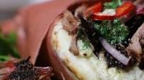 Smoked Lamb Wraps with Baba Ganoush and Chimichurri Smoked Lamb Wraps with Baba Ganoush and Chimichurri