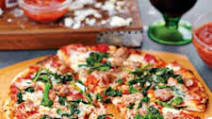 Salsiccia Pizza with Broccoli Rabe Salsiccia Pizza with Broccoli Rabe