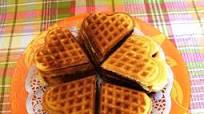 Waffles with condensed milk Waffles with condensed milk