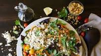 Modern Greek Salad with Crispy Chickpeas and Toasted Pine Nuts Modern Greek Salad with Crispy Chickpeas and Toasted Pine Nuts