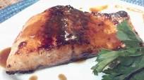 Pan Seared Wild King Salmon with Brown Sugar Mustard Glaze Pan Seared Wild King Salmon with Brown Sugar Mustard Glaze