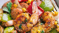 One Pan Garlic Herb Shrimp and Sausage Bake One Pan Garlic Herb Shrimp and Sausage Bake