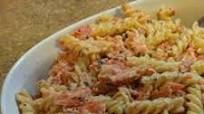 Cheesy Pasta Alfredo with Salmon Cheesy Pasta Alfredo with Salmon